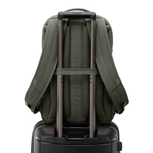 Samsonite Better Than Basic Backpack - Dedicated Laptop Compartment, Quick Stash Front Pockets and Lightweight Breathable Airmesh - Olive - color: Olive