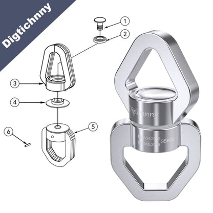 Swing Spinner, 35KN Safety Rotational Device, Aerial Dance Children's Swing, Hanging Hammock (Full Silver) - style: Silver-1 Pack
