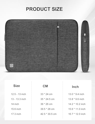 DOMISO Laptop Case Laptop Sleeve Cover Compatible with 15 inch MacBook Air M4/A3241 2025, M3/A3114,M2/A2941,15 inch MacBook Pro A1990 A1707,Compatible with Dell XPS 15 Plus with Pocket, Dark Grey - color: Dark Grey, size: 14 inch