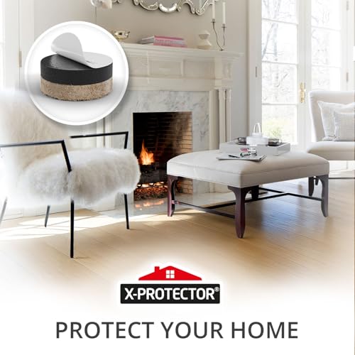 X-Protector Felt Furniture Sliders for Hardwood Floors 24 PCS 1” - Self-Adhesive Furniture Slider - Heavy-Duty Furniture Movers for Hard Surfaces - Felt Sliders - Move Your Furniture Easily! - size: 24 PCS 1 inch (Self-Adhesive)