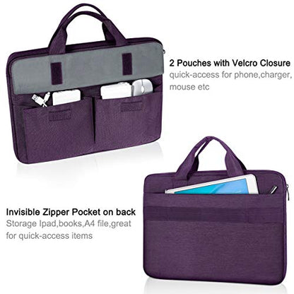 LANDICI Laptop Bag Case 15.6 Inch with Shoulder Strap, Slim Waterproof Computer Sleeve Cover Compatible with MacBook Pro 15/16, MacBook Air 15, 15-16 Inch HP Acer Dell Lenovo Laptop, Women, Purple - color: Purple, size: 14-15.6 Inch