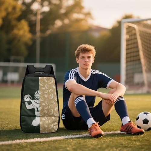 Basketball Backpack With Separate Ball Compartment And Shoes Fit Basketball Volleyball Football - color: Rugby Player
