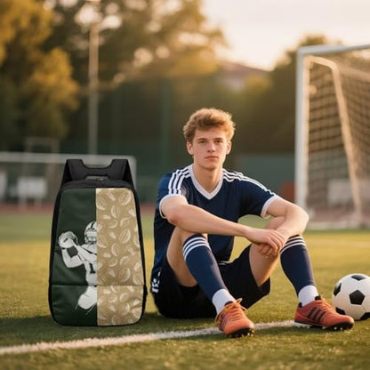 Basketball Backpack With Separate Ball Compartment And Shoes Fit Basketball Volleyball Football - color: Rugby Player