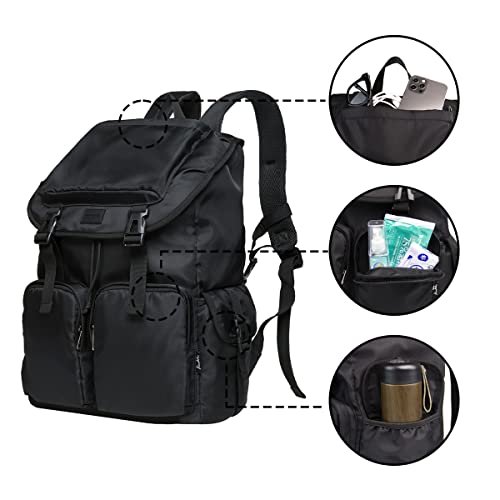 KAUKKO Travel Laptop Backpack, Outdoor Rucksack, Causal backpack Fits 15.6" (24-BLACK) - color: 24-black, size: Large