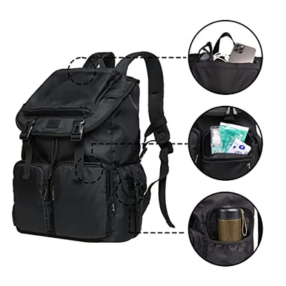 KAUKKO Travel Laptop Backpack, Outdoor Rucksack, Causal backpack Fits 15.6" (24-BLACK) - color: 24-black, size: Large