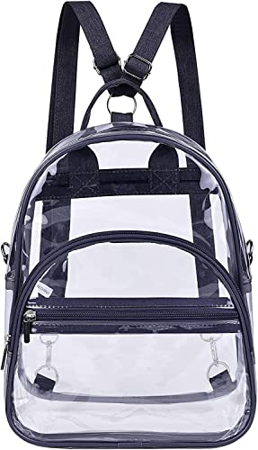 Oraben Clear Mini Backpack, Clear Bag Stadium Approved 12x12x6, Mini Transparent Backpacks See Through Bag for Concert Security Sports - color: Grey, size: Mini