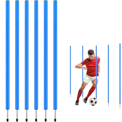 TOBWOLF Adjustable Soccer Agility Training Poles, Detachable Sports Training Speed Sticks, Outdoor Sports Speed & Agility Turf Training Poles for Soccer Drills