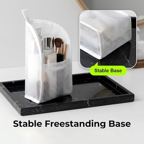 Fauppt Portable Lightweight Travel Toiletry Bag Standing Toiletry Bag,2026 EVA Mesh Cosmetic Waterproof Bags for Women Men,Lightweight Travel Toiletry Bags for Travel Essentials (White-2pc) - color: White-2pc