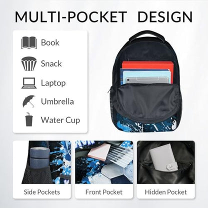 COZYAURA Kids Backpack - Personalized Soccer Backpacks Set for Boys Girls - School Bookbag with Lunch Box - Sport Themed Book Bag for Elementary Middle School - color: Style-1