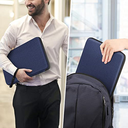 FINPAC 15.6-inch Hard Laptop Sleeve Case Compatible with 15.6 Inch Acer Aspire, Shockproof Computer Carrying Case for HP Dell Razer Samsung Laptop Chromebook, Navy - color: Navy, size: 15.6-inch Laptop/Chromebook