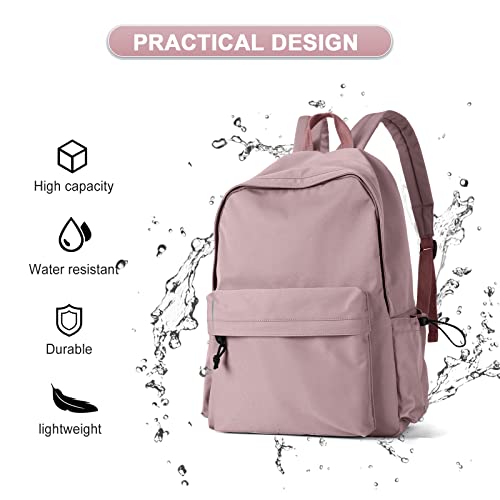 Backpack Lightweight bag Waterproof college backpacks for cute Aesthetic backpack Casual Daypack for Men Women(Purple) - color: A-purple
