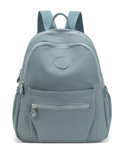 Pealwel Mini Backpack Purse for Women,Small Nylon backpacks for Ladies Backpacks Women Anti Theft Travel Bag (Light Green) - color: Light Green