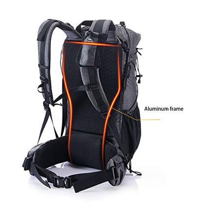 Naturehike 65L Internal Frame Hiking Backpack for Outdoor Camping Travel Backpacking, Ultralight Backpack for Adults - color: 65l/Black