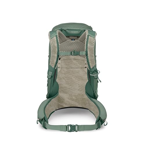 Osprey Stratos 34L Men's Hiking Backpack - Camping Bag with Waterproof Raincover, Bottle Pockets, & Gear Straps, Pine Leaf - color: Pine Leaf, style: 34l
