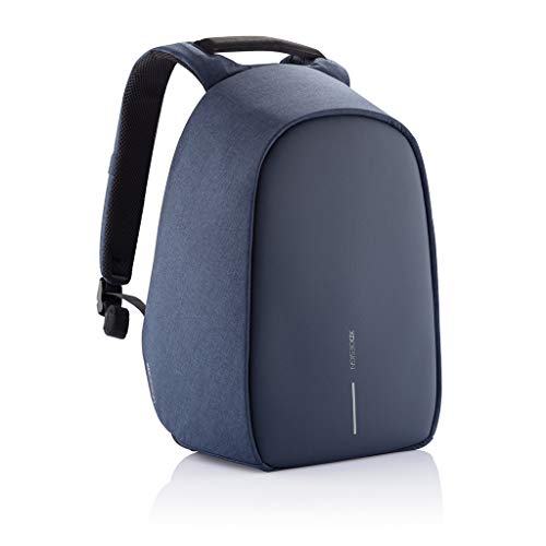 XDDesign Bobby Hero 20 Liter Anti Theft Laptop Backpack with Padded 17" Laptop Sleeve, Recycled Material, Waterproof, USB Charging Port, travel backpack carry on flight approved for men and women - color: Navy Blue, size: X-Large