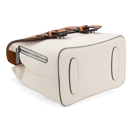 Montana West Small Womens Backpack Vegan Leather Mini Backpack Purse for Women Cute Convertible Shoulder Bag - color: Beige