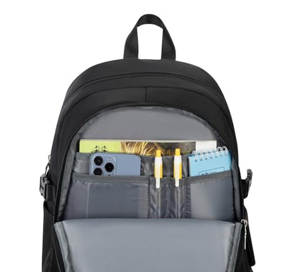 Acmebon Girl Roomy Fashion Laptop Backpack Casual Daily Backpack for Women Black - color: Black