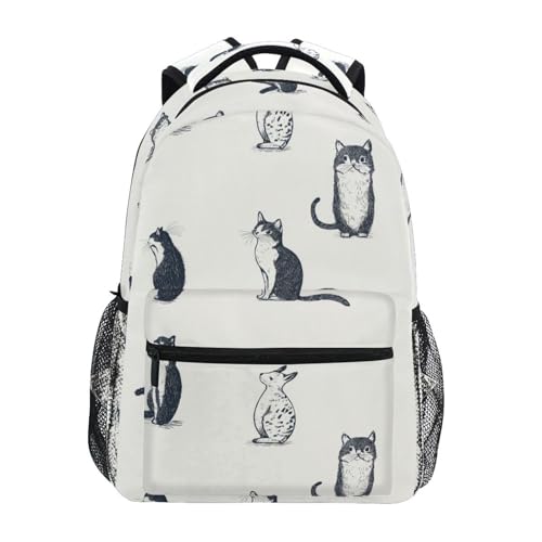 Backpacks for Teacher Nurse Waterproof Diaper Bag Backpack with Chest Strap for College Work Cartoon Cute Animal White - color: Multicolor12