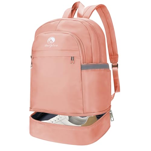 28L Small Gym Backpack with Shoe Compartment for Women, Lightweight Sports Backpack with Wet Pocket, Pink - color: Pink