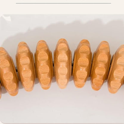 Curved Wood Therapy Massage Roller Tools,Lymphatic Drainage, Cellulite Massage Wooden Muscle Roller Stick for Waist and Thigh, Stomach Rolling guasha Massager Tool for Fascia,Relief, Body Shaping