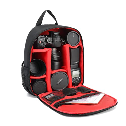 Digital DSLR Camera Waterproof Sling Backpack Shoulder Bag For Unisex Hiking Traveling Red - color: Red