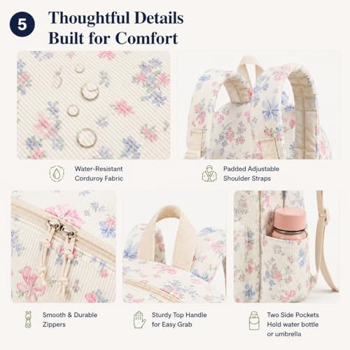 Bluboon School Backpack Set Girls Womens Laptop Bookbag Casual Daypack Fits 15 inch Laptop with Lunch Tote Bag and Pencil Bag - color: Pink Blue Bow 236 Beige