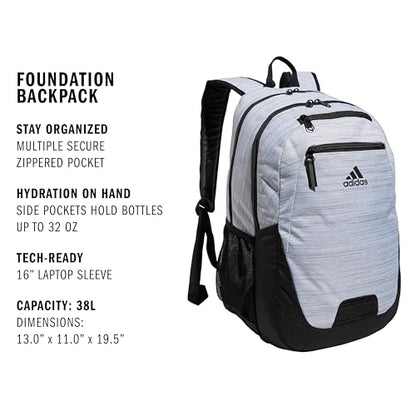 adidas Excelerator School Backpack, 33L - color: Two Tone White/Black, size: OSFA