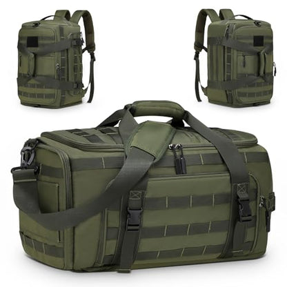 45L Convertible Duffel Backpack, 3 in 1 Gym Bag with Laptop Sleeve, Wet Pockets & Insulated Bottom, Green - color: Green, size: 45L
