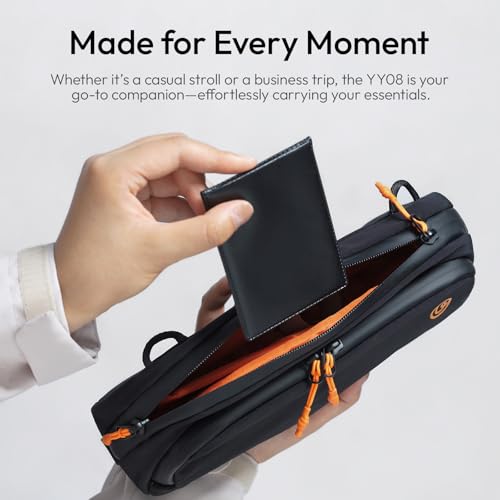 ULANZI YY08 Sling Bag Everyday Shoulder Bag Compatible With DJI Osmo Pocket 3/Pocket 4/GoPro/Insta360 Action Cameras, Vlog Photography Crossbody Portable Bag Small Camera Case w Detachable Strap, 2L - size: Grey 2L