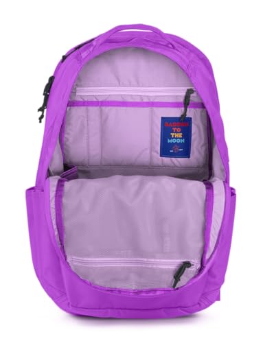 Baboon to the Moon City Backpack – Water-Repellent 16" Laptop-Friendly Backpack, Work, Travel, Gym Bag for Men & Women (Electric Purple) - color: Electric Purple