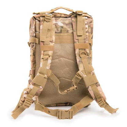 Large Laser-cut MOLLE Backpack with Pistol Retention System, CP Camo, Modular and Lightweight Design for EDC, Range, or Tactical Use - color: Cp Camo