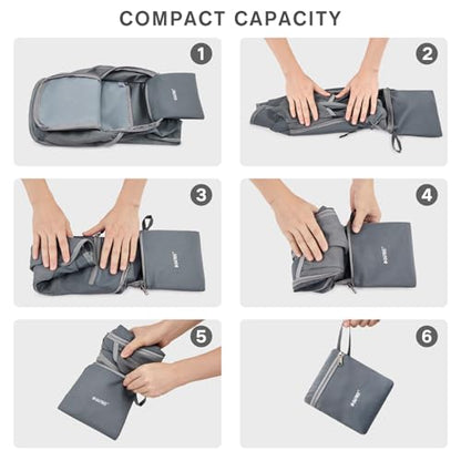G4Free 10L/15L Hiking Backpack Lightweight Packable Hiking Daypack Small Travel Outdoor Foldable Shoulder Bag - color: Grey Checkered, size: 10L