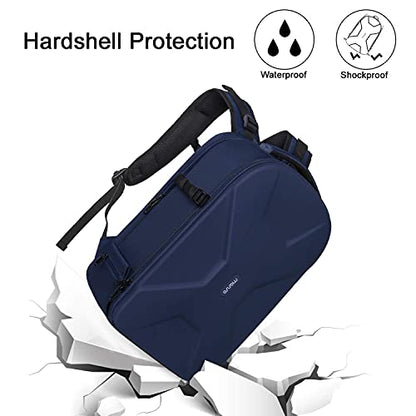 MOSISO Camera Backpack, DSLR/SLR/Mirrorless Photography Camera Bag 15-16 inch Waterproof Hardshell Case with Tripod Holder&Laptop Compartment Compatible with Canon/Nikon/Sony, Navy Blue - color: Navy Blue