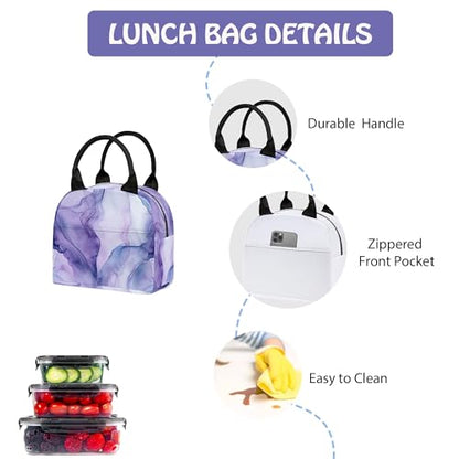 Marble 3PCS Backpack for Boys Girls, Kids Back to School Backpack Set with Lunch Box Pencil Case, 17 Inch Lightweight Bookpack 3 in 1 Set for Teens Elementary Middle High School Students - color: Marble-2