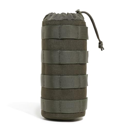 MOLLE Water Bottle Holder Tactical Nylon Bottle Pouches Hydration Carrier for Belt/Backpack/Vest/Bike Sports Outdoor Hiking Camping Hunting Fishing - color: Ranger Green, size: Inside Diameter: 3 3/4"