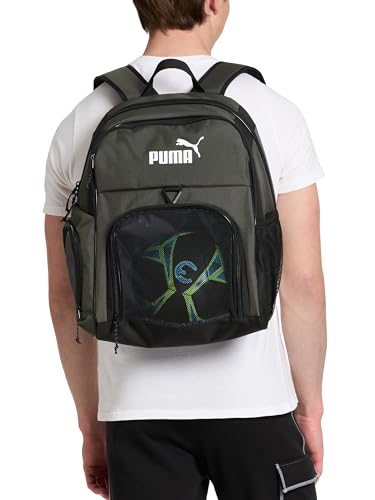 PUMA Pitch Ball Backpack with Front Mesh Ball Compartment & Ventilated Shoe Pocket - color: Castlerock