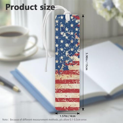 Talayituse American Flag Print 6 Pcs Kids School Backpack Set with Lunch Bag, Pencil Case & Water Bottle Holder, Bookmark & Keychain– for Boys Back-to-School Travel Bapack 4th of July - color: American Flag