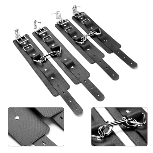 2026 Upgraded Heavy Duty Expandable Spreader Bar – Adjustable PU Straps for Pilates, Yoga - style: Red+Black