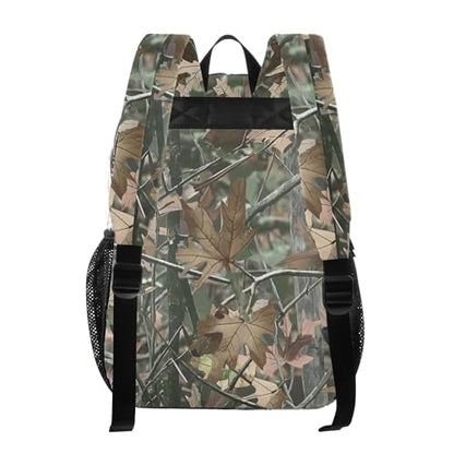 Camo Forest Trees Leaves Clear Backpack PVC Transparent Backpack Lightweight Book Bags Capacity Clear Bag for Boys Girls - color: Bronco Green