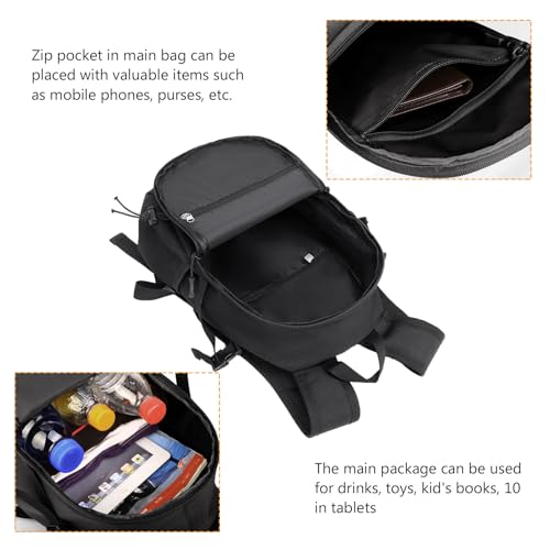 ArcEnCiel 10L/20L Mini X-Small Tactical Backpack MOLLE Daypack Gear Pack Camping Bag with Patch - color: Black, size: 10L