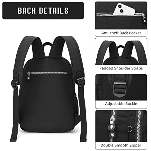 Hiking Waterproof 13" Laptop Backpack Purse for Women and Men,Travel Backpack - color: Black