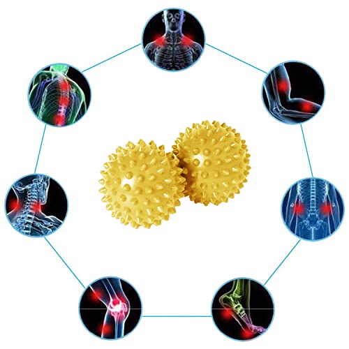 Wobble Cushion, Balance Disc, Wiggle Seat, Balance Pads for Physical Therapy, Stability Disc, Wobble Board for Dogs, Office, Sensory Kids, Classroom with Spiky Massage Ball - color: Yellow