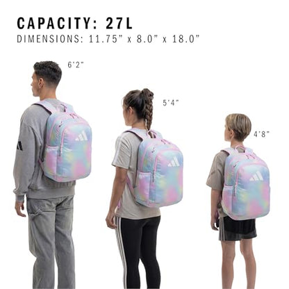 adidas Kids Affiliate Backpack – School Bag for Girls and Boys, 27L, Halftone Gradient Bliss Lilac/Bliss Lilac Purple, OSFA - color: Halftone Gradient Bliss Lilac/Bliss Lilac Purple