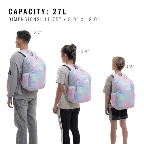 adidas Kids Affiliate Backpack – School Bag for Girls and Boys, 27L, Halftone Gradient Bliss Lilac/Bliss Lilac Purple, OSFA - color: Halftone Gradient Bliss Lilac/Bliss Lilac Purple