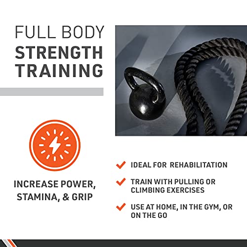 Body Sport Training Rope – Thick Battle Rope for Home or Gym Use, Long Durable Workout Rope – Made with Super-Strong Poly-Twine – Stands Up to Repeated Use Indoors & Outdoors - size: 2 in. Diameter x 40 ft. Length