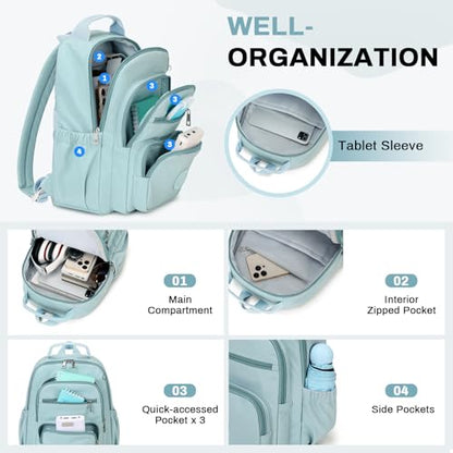 Backpack Purse for Women, Lightweight Mini Backpack Purse Small Bookbag with Mini Wallet and Luggage Strap,Green - color: Green