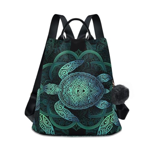 ALAZA Sea Turtlelotuses Mandala Boho Outdoor Backpack Bags for Woman Ladies - color: Multi 9