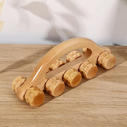 Healifty Wooden Massage Roller Ball Handheld Muscle Relief Tool for Back Neck Legs Portable Massager for Relief Improved Circulation Deep Tissue Massage Tool