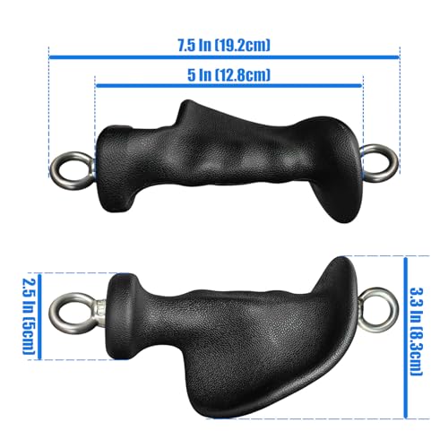 BLUSLM Ergonomic Tricep Rope Pulldown Attachments, Upgraded 27 32 40 & 47 Inch Extra Long Triceps Rope Cable Attachments for Gym, LAT Pull Down Bar for Cable Machine, Tricep Workout Cable Attachments - color: CABLE HANDLES-02