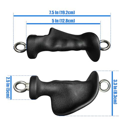 BLUSLM Ergonomic Tricep Rope Pulldown Attachments, Upgraded 27 32 40 & 47 Inch Extra Long Triceps Rope Cable Attachments for Gym, LAT Pull Down Bar for Cable Machine, Tricep Workout Cable Attachments - color: CABLE HANDLES-02